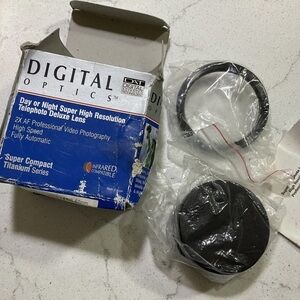 62mm 2X AF Telephoto Lens Day/Night-Super Compact high res Digital Optics AS IS